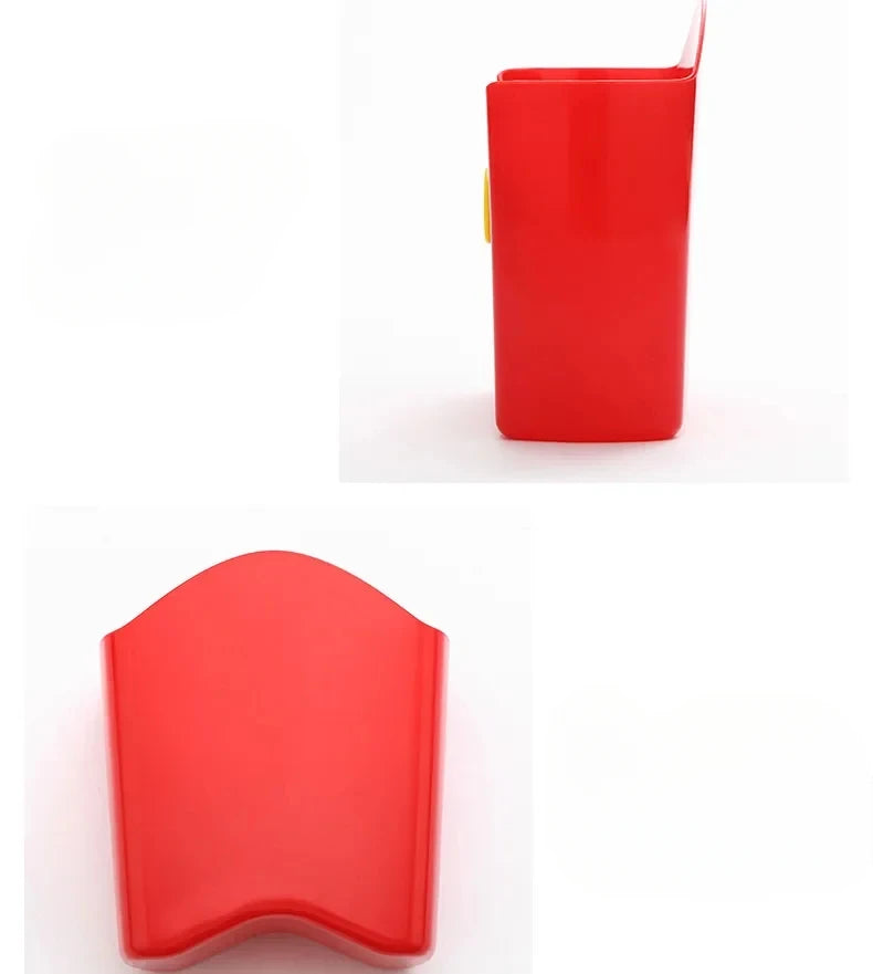 Portable Plastic French Fries Cup Snack Organizer Food Grade PP Salad Cup Square Salad Bowl