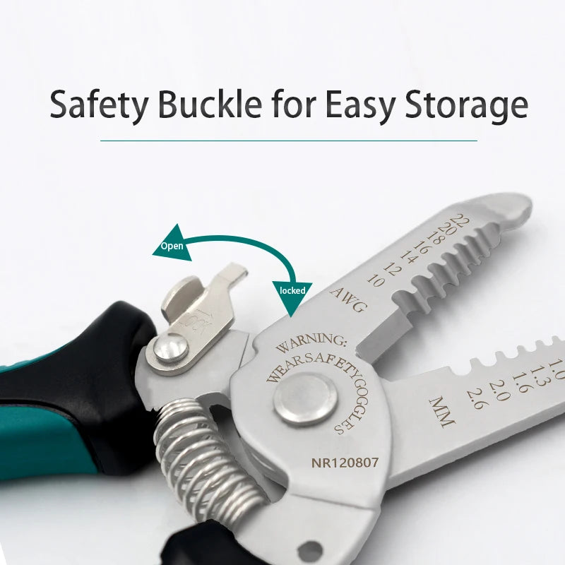 AMR Wire Stripping Tool 7 Inch Wire Stripper And Wire Cutter For 10-22 AWG Solid Wire And Stranded Wire