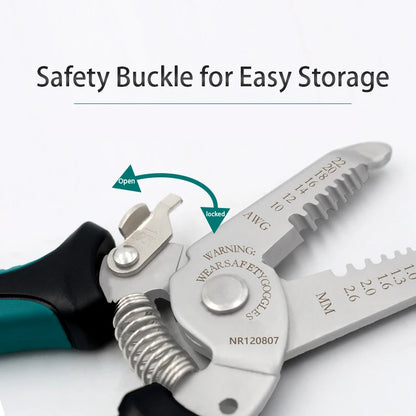 AMR Wire Stripping Tool 7 Inch Wire Stripper And Wire Cutter For 10-22 AWG Solid Wire And Stranded Wire