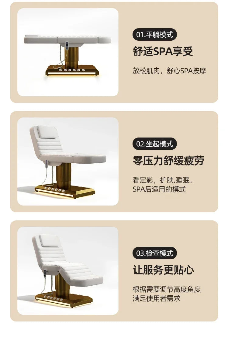 High-End Facial Bed Electric Lifting Dental Bed Physiotherapy Bed for Beauty Salon