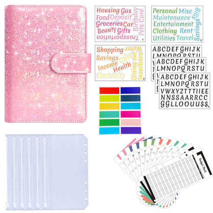 A6 Binder Cash Envelopes for Budgeting Money Organizer for Cash Money Envelopes for cash Leather A6 Binder with zipper