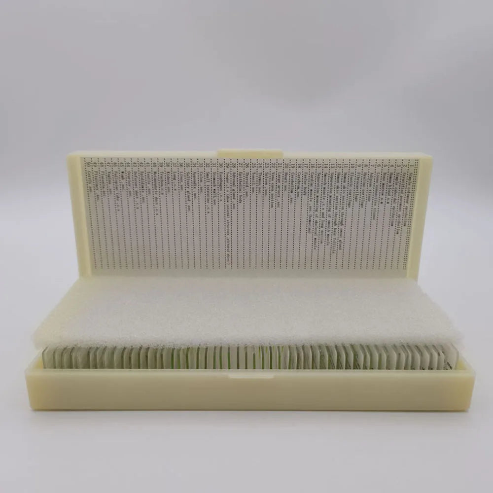 50 Pieces Set School Supplies Microscope Mixed Histology Prepared Slides for Educational Student