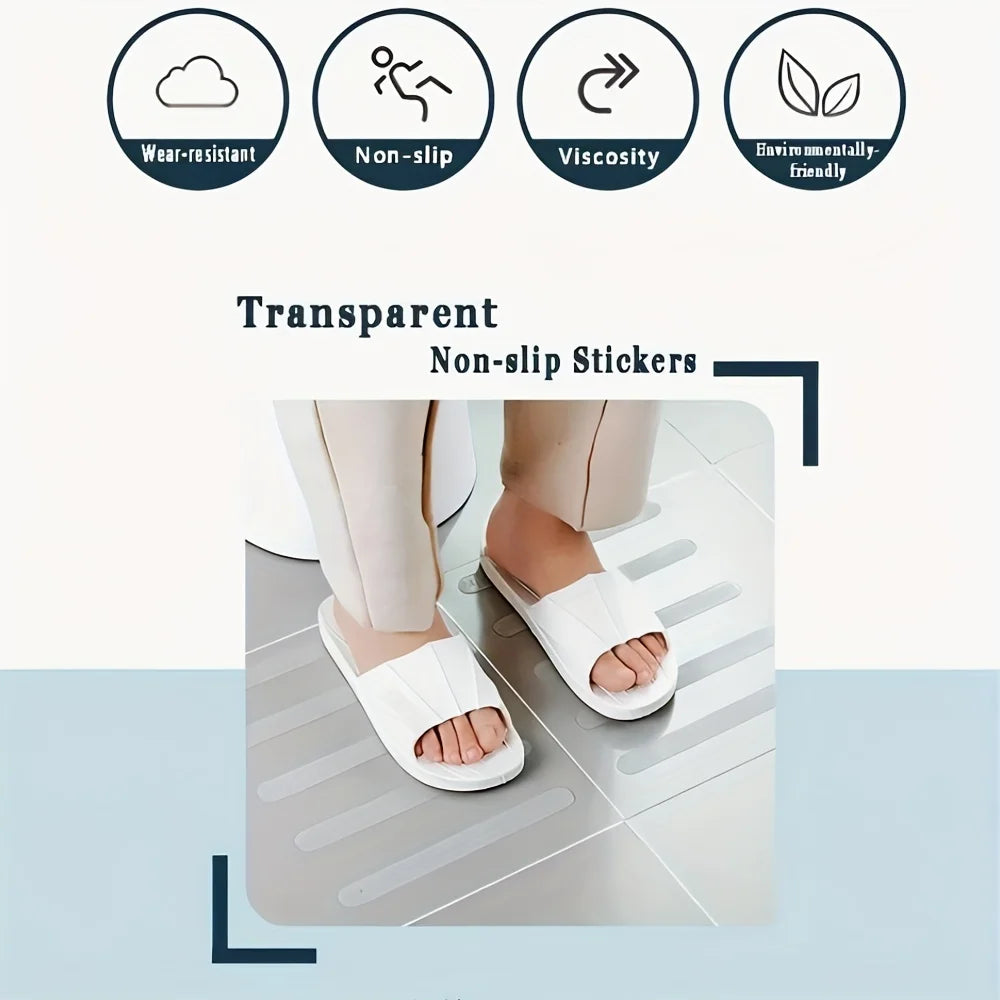 6/12/24/40 Pcs Anti Slip Strips Shower Stickers Colored Non Slip Bath Safety Strips for Bathtub Shower Stairs Floor