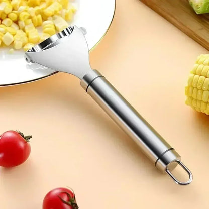 Stainless Steel Corn Planer with Ergonomic Handle – Effortlessly Peel & Separate Corn Husks for Fresh Fruit/Vegetable Prep