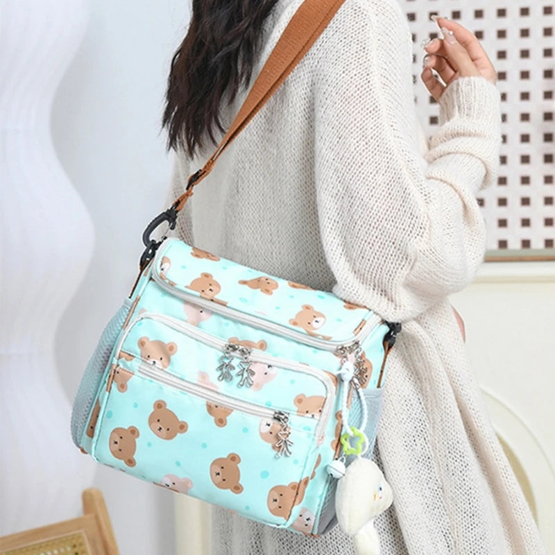 Spacious Mother Bag for Baby Essential Multifunction Baby Gear Organizes Bag Essential Baby Travel Bag Easy Access Storage