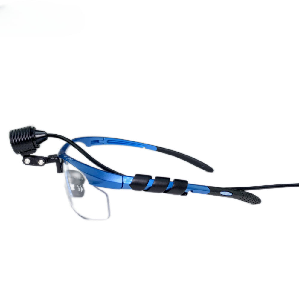 Dentist Surgical Operation Headlamp with Protection Glasses Rechargeable Lithium-ion Loupes Oral Dental Headlight 3W LED