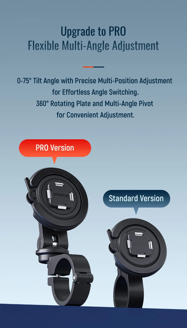 Magnetic Bike & Motorcycle Phone Mount - Universal Smartphone Holder with GPS Support, Secure Magnetic Attachment for Cycling