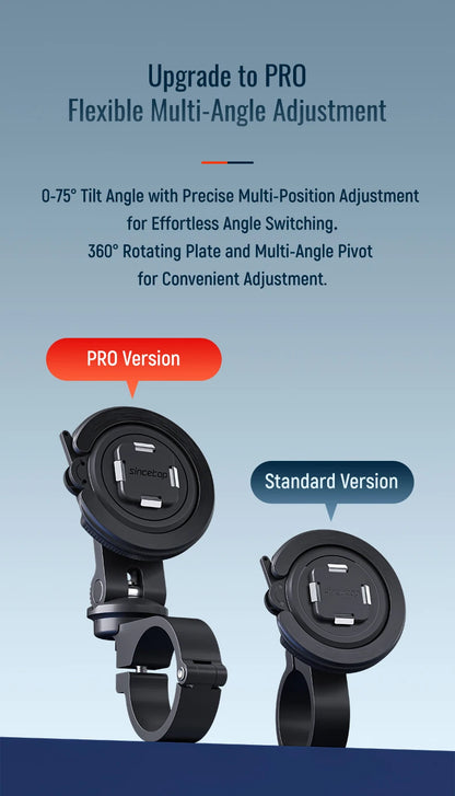 Magnetic Bike & Motorcycle Phone Mount - Universal Smartphone Holder with GPS Support, Secure Magnetic Attachment for Cycling