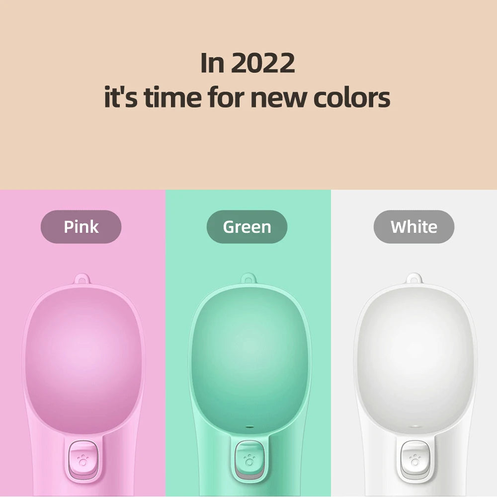 Traveling Dog Water Bottle Portable Drinking Water Bowl Press Bottom Puppy Pet Outside 300-500ML Feeding Bottle with Strip