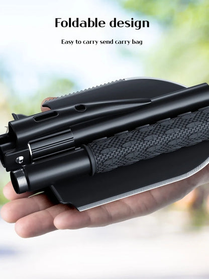 Multifunctional garden shovel for camping, suitable for camping/fishing/wild survival, etc. Shovel. Pickaxe and hoe three-in-one