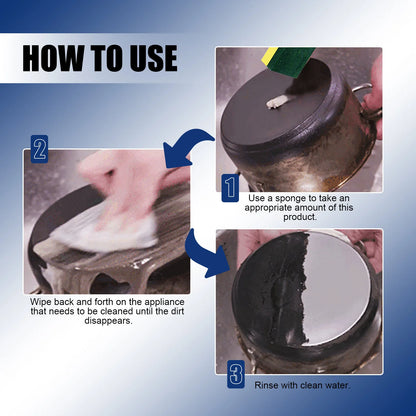 Cookware Cleaning Cream Pot Black Scale Cleaner Cookware Rust Remove Cleaning Pan Bottom Polishing Stainless Steel Cleaner Cream