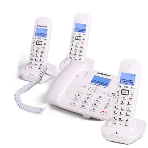 cordless Answering Machine 2.4G Corded Phone Handset  office home hotel Long Range Wireless Telephone 1- 4 handstes table phone