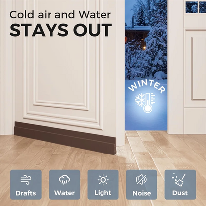 B84B-Self-Adhesive Adjustable Door Draft Stopper, Rubber Seal Strip For Bottom Of Door–Sound-Proof, Windproof, Energy Saving