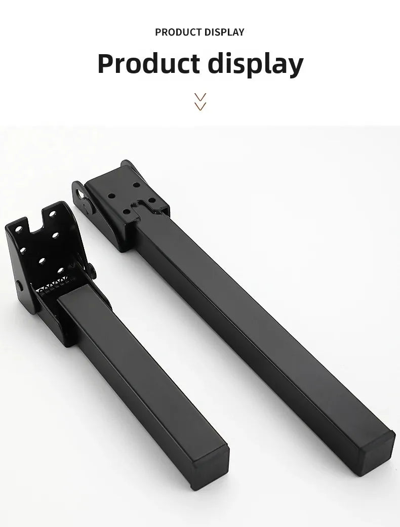 Foldable Table Leg Supports Thickened Sturdy Bases Anti-Slip Wear-Resistant Silent Foot Pads Heavy-Duty Aluminum Alloy  Design