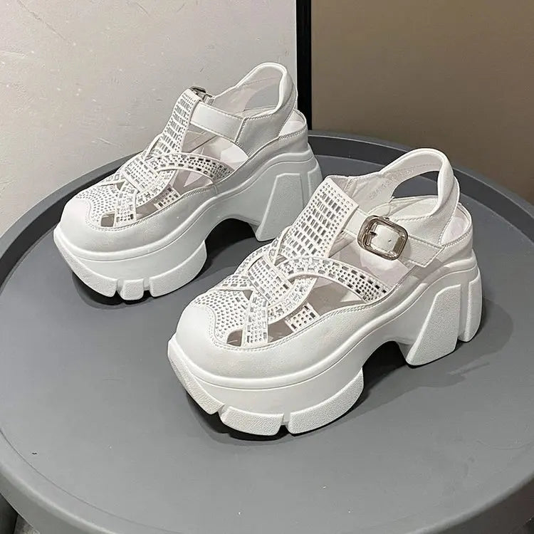 Fashion Brand High Heels Shoes Beach Slippers Chunky Sandals Designer Women Platform Shoes 2025 Summer New Pumps Women Sandals