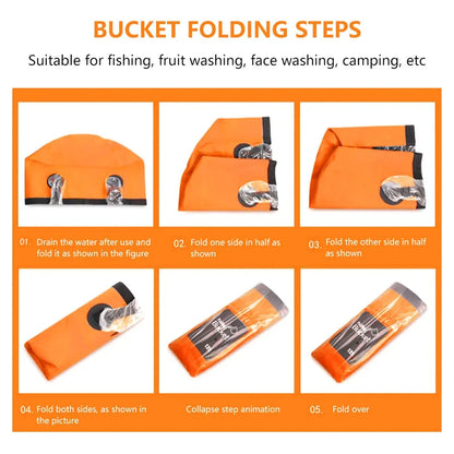 12L 20L Bowl Sink Washing Bag Car Wash Bucket Portable Outdoor Travel Foldable Water Multifunction Folding