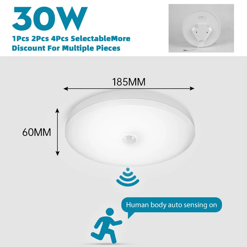 Smart Sensor LED Light Ceiling Lamp Modern Home Indoor Aisle LED Hanging Fixture Induction Lighting Living Room Luminaire Lamps