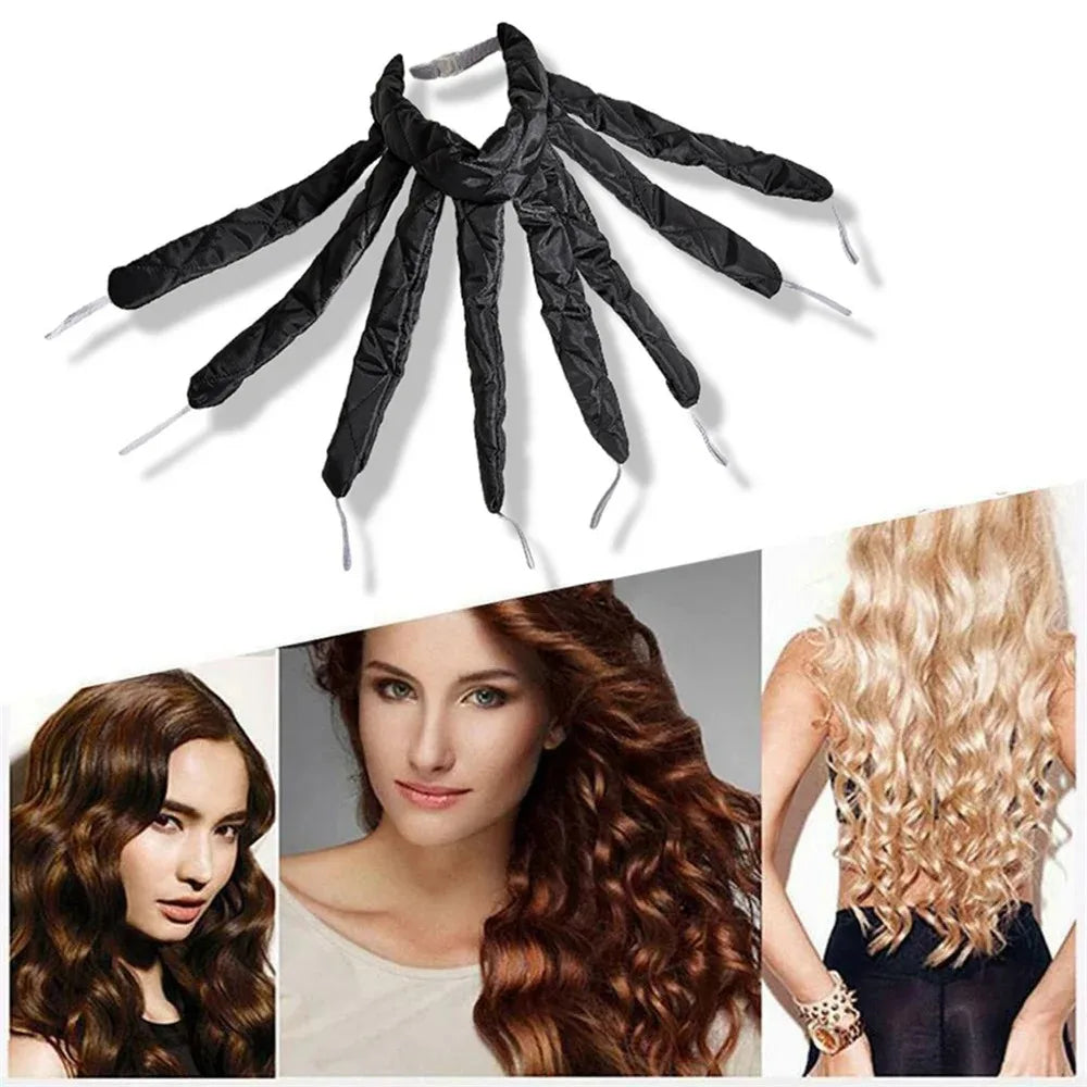 Heatless Hair Curler No Heat Hair Rollers Lazy Curling Rod Headband Silk Ribbon Curls Soft Curlers Foam Roller Curly Girl Method