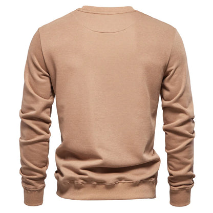 Pullover Streetwear Cotton Men's Sweatshirt Casual Solid Color Long Sleeve Spring Sweatshirt Men Quality Classic Mens Clothes
