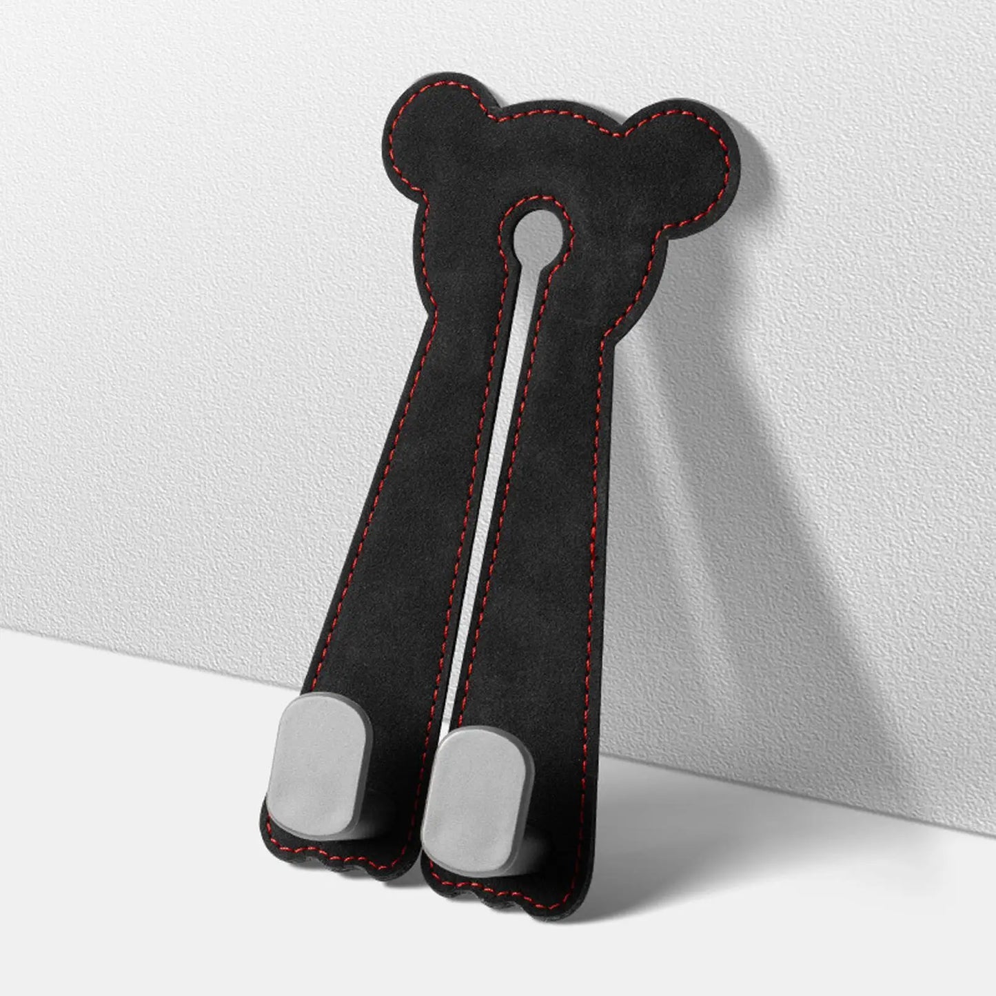 Car Seat Hooks for Headrest Leather Car Seat Headrest Double Hook Car Back Seat Headrest Hooks for Handbags