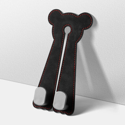 Car Seat Hooks for Headrest Leather Car Seat Headrest Double Hook Car Back Seat Headrest Hooks for Handbags