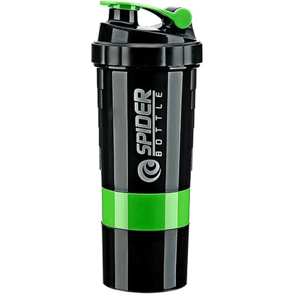 3 Layers Shaker Protein Bottle Powder Shake Cup Water Bottle Plastic Mixing Cup Body Building Exercise Bottle