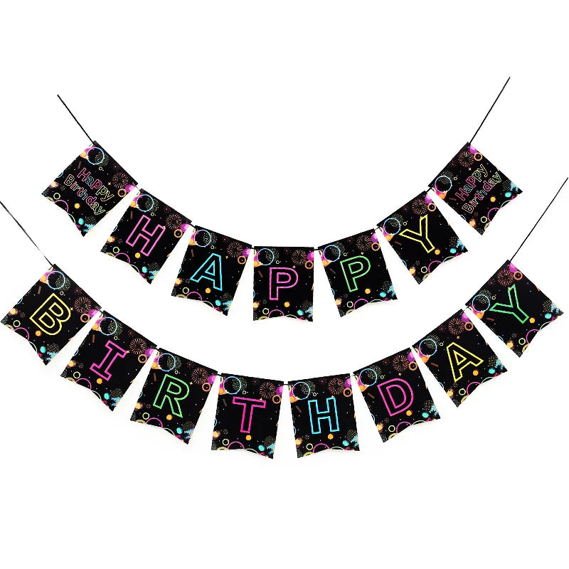 Glow Party Table Covers Neon Party Tablecloths Party Tablecloths Disposable Plastic Neon Glow Table Cloth Birthday Party Supplie