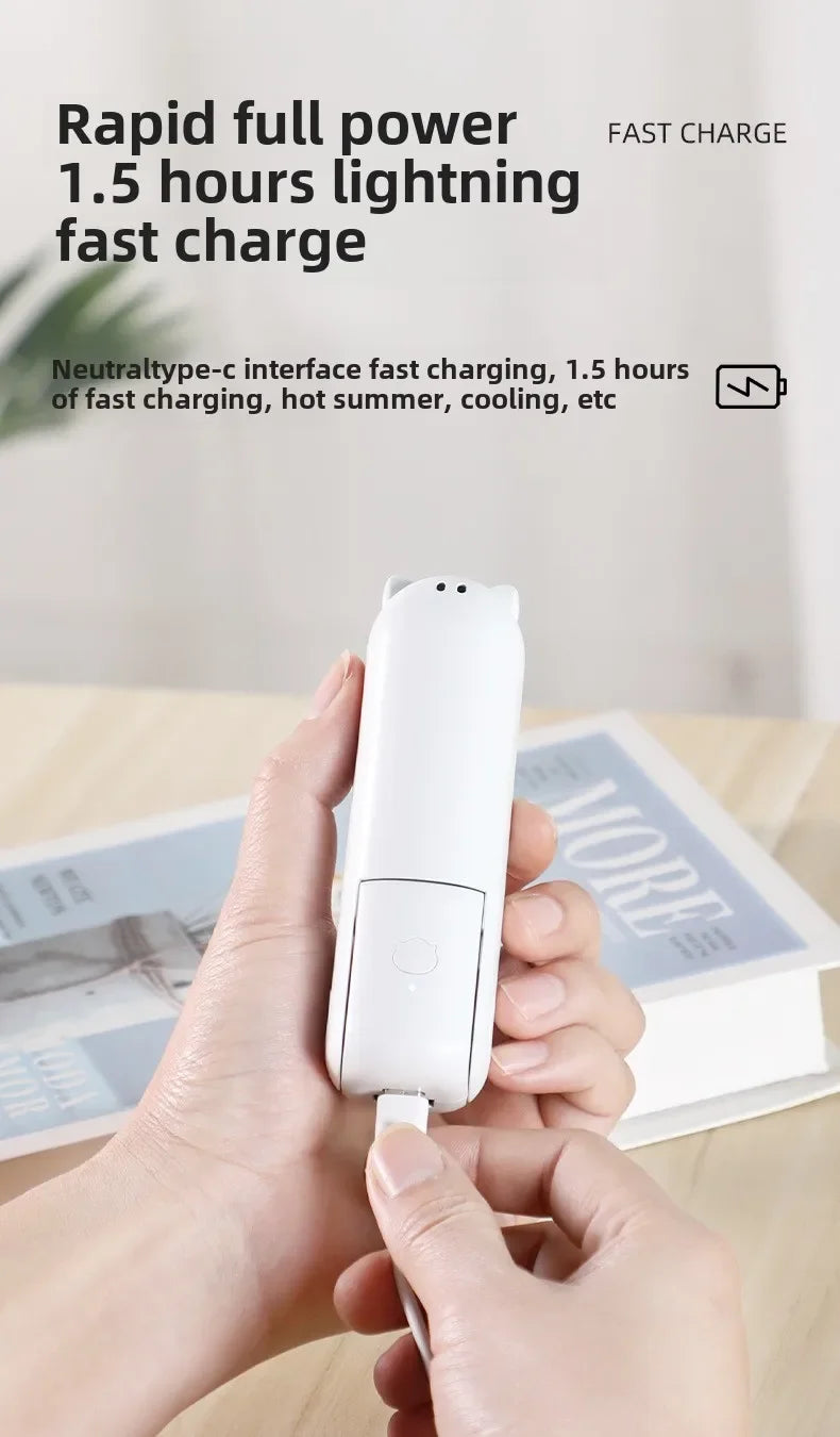 New Portable Handheld Fan Mini Handheld Fan with USB Rechargeable and Adjustable Speed Suitable for Indoor and Outdoor Use