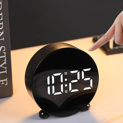 Desktop Clock Digital LED Clock 2Sets Alarm Mute Electronic Clock Plastic Adjustable Brightness Digital Alarm Clock Travel 알람시계