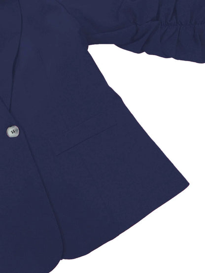 New Office Lady Suits Jacket Tops Formal Women's Seven Quarter Sleeved Suit Coats Casual Black Workwear Blazer Femme Clothing