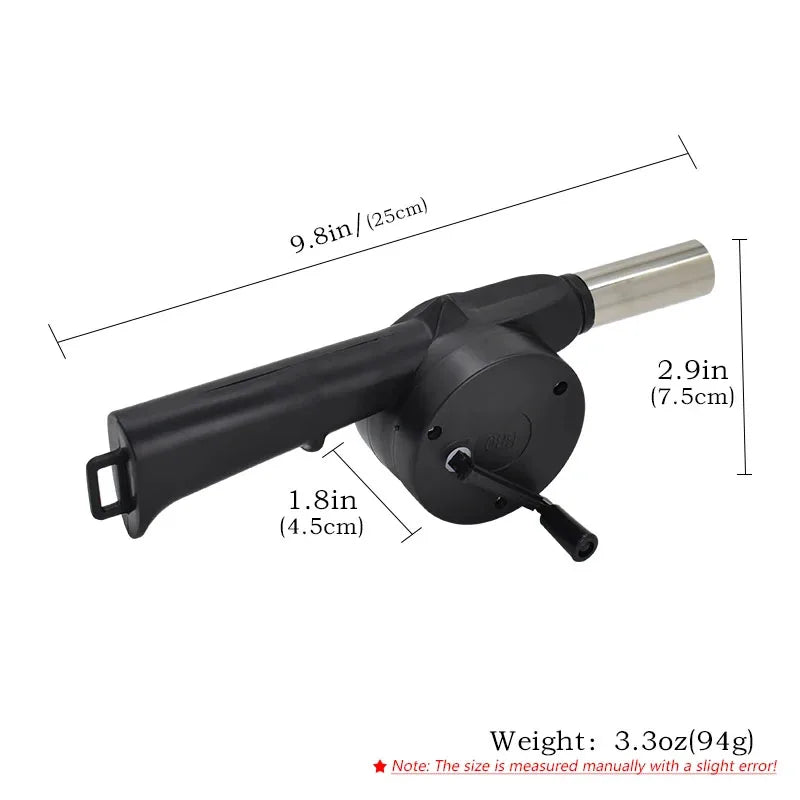【Hot sales】 Portable Hand-Operated Blower for BBQ, Camping, and Fire Making-Effective and Easy-to-Use Stored Access