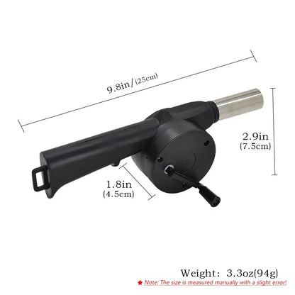 【Hot sales】 Portable Hand-Operated Blower for BBQ, Camping, and Fire Making-Effective and Easy-to-Use Stored Access