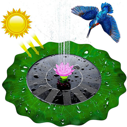 1.5W solar fountain, lotus leaf design floating fountain, used for pond, bird bath, outdoor decoration water pump,water fountain