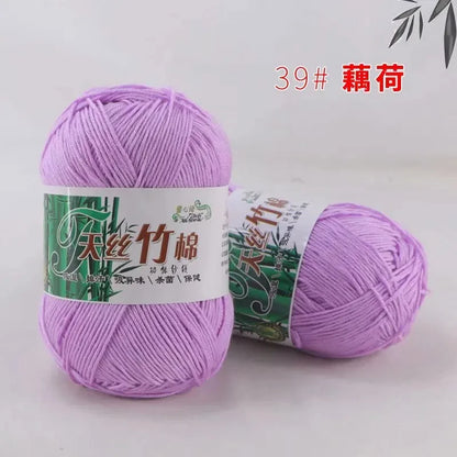 Tiansi Bamboo Cotton Yarn Bamboo Charcoal Cotton Hook Needle Thread Cotton Nitrile Woven Yarn DIY Weaving Material