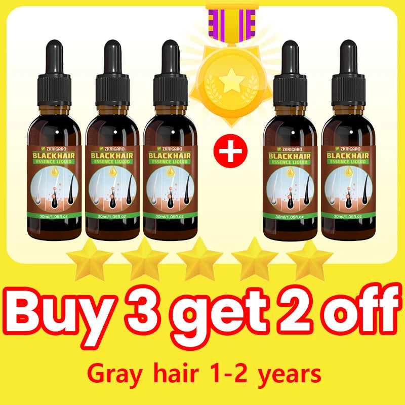 Grey hair serum for men and women, from white to black