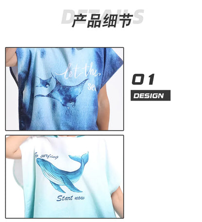 Beach Towel with Hood for Men and Women Hooded Towels Bath Robe for adult Quick Dry Lightweight Soft Microfiber Poncho Swim Robe