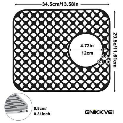 Silicone Sink Mat,Kitchen Sink Mats Grid Accessory,Non-slip Sink Protector for Kitchen Bottom of Farmhouse Porcelain Sink