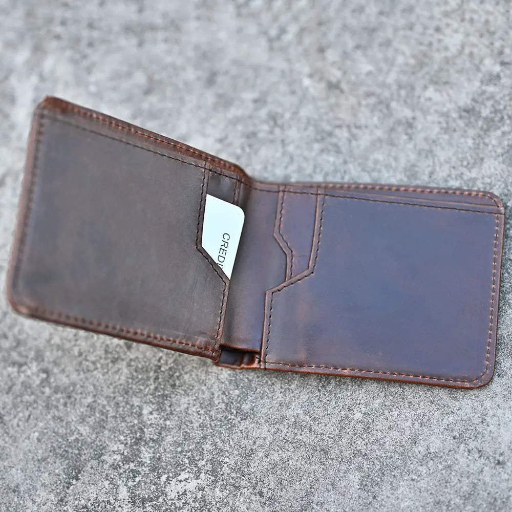 Rfid Blocking Genuine Leather Mens Wallet  Bifold Dollar Clips Designer Wallets Famous Brand Male Wallet Money Bags