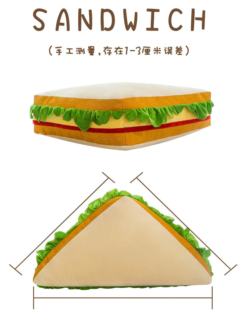 Plush Stuffed Toys Cute and Creative Sandwiches Pillows Toast Bread Children's Sofas Bedside Pillows Large Cloth Dolls Birthday