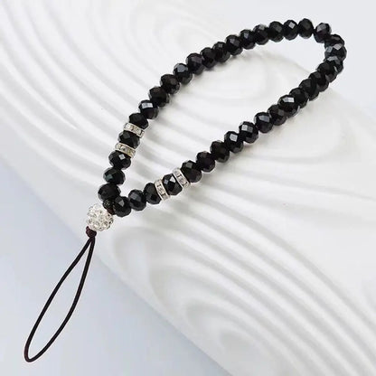 Beads Wrist Strap Phone Charm Hand Wrist Lanyard Mobile Phone Chain Crystal Phone Straps Mobile Phone Straps Phone Lanyards