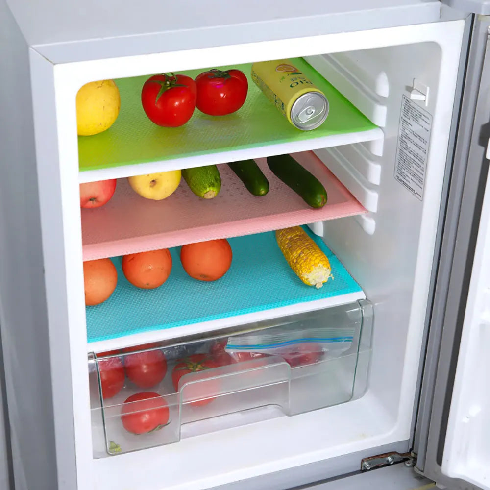 Silicone world Reusable Cabinet Mat Drawer Mat Shelf Liners Moisture-Proof Waterproof Dust Anti-Slip Fridge Kitchen Table Pad