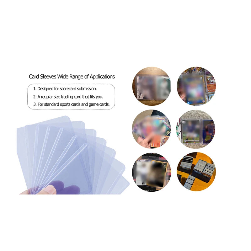 25/50/100 count top loaders for cards, 3"x4" Baseball card sleeve Hard plastic card protector for game trading cards,sports card