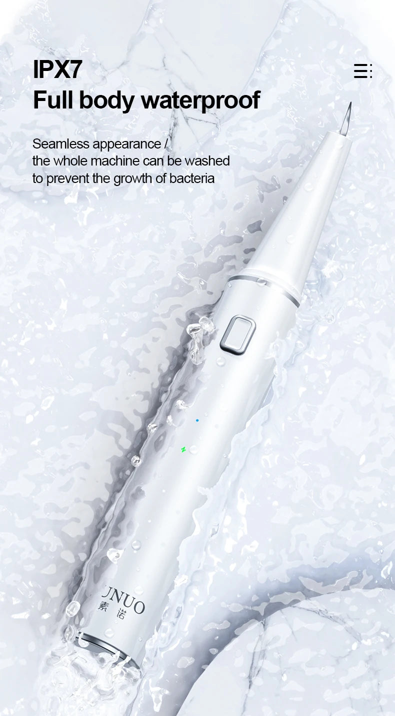 Electric Dental Scaler For Teeth 4 LED Tartar Stain Ultrasonic Tooth 1200mAh Clean Stone Health Care 4 Axis IPX7
