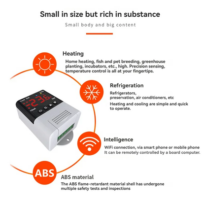 A99E-DTC1201 Smart Wifi Thermostat For Aquarium, AC 110V 220V With NTC Sensor And Mobile App Control For Home Automation