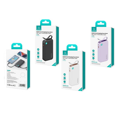 Hot Sale Bank Power With Cable Portable Power Bank PD 20W Fast Charger With Type C Cable Three Charger Port Bank Power