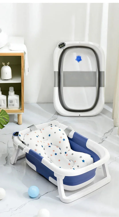 Portable Baby Bath Foldable Real-time Temperature Bathtub Suitable for Newborns 0-36 Months Baby Non-slip Bathtub