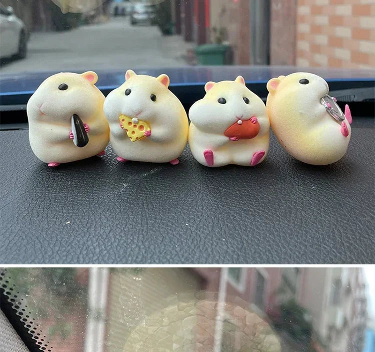 Home Decoration Cute Hatted Coin Hamster Luxury Home Decor For Car Interior Hanging Home Accessories Pendant desk decoration