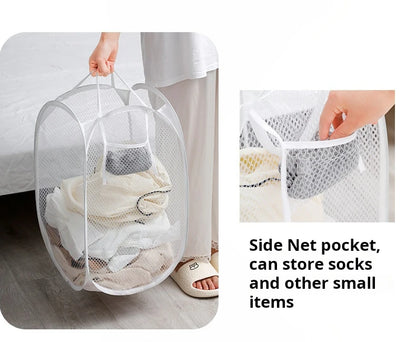 Dirty Clothes Basket Skeleton Ventilated Foldable Easy Storage Portable Large Capacity Clothes Basket