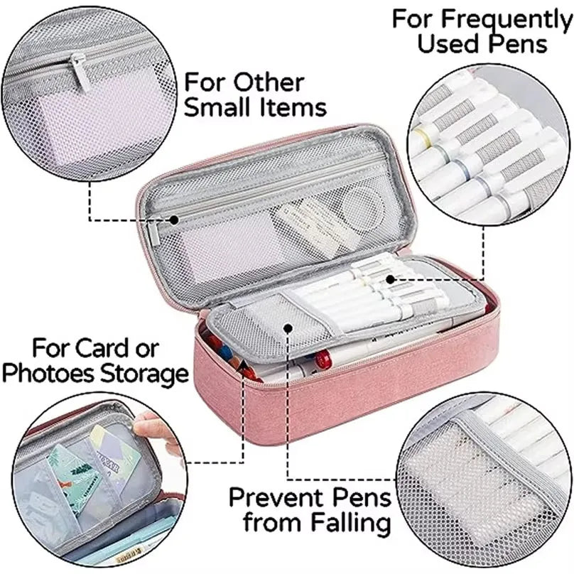 Pencil Case Black School Supplies Pencil Case Girls Estuche Escolar Solid Color Large Capacity Cute Stationery Pencil Pouch