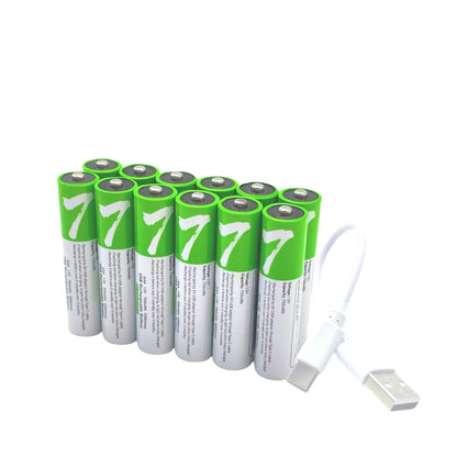 Aaa Rechargeable Battery High Capacity 1.5 V Suitable for Remote Control/Toys/Mouse, Fast C Fast Charging, 1.5 V, Remote Control, Mouse, Electric Toy Battery + C Cable, Recyclable 2000 Times + Extra Long Battery